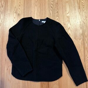 Wool Black Long Sleeve Top
